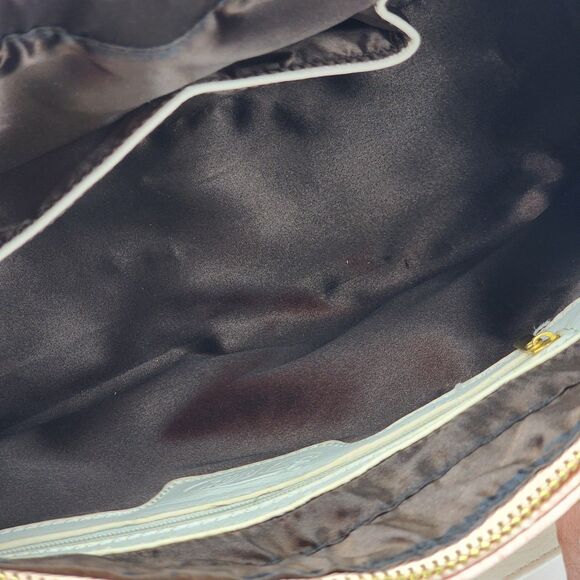 Nillie Pink Embossed Faux Leather Lock Satchel Tote Bag - Picture 6 of 13